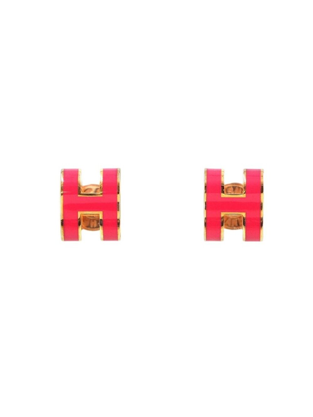 Hermes Mini Pop H Earrings Rose Gold